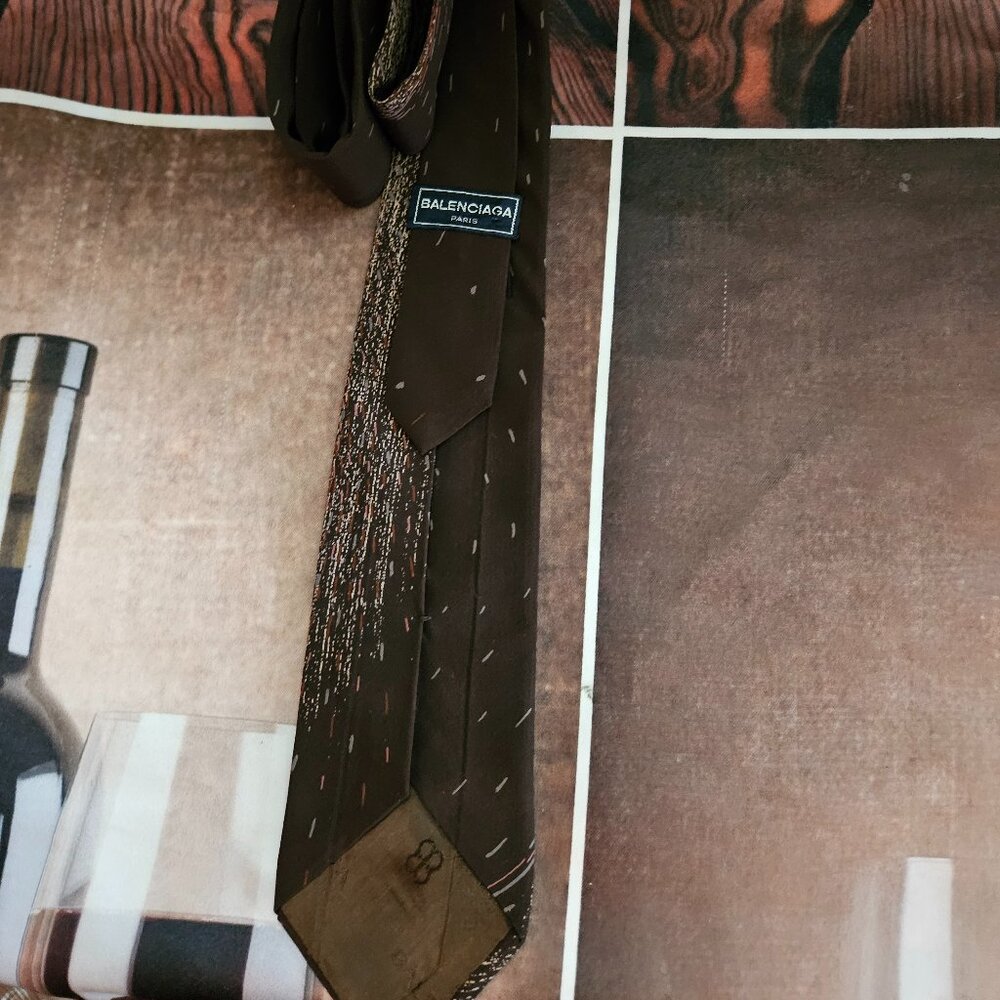 Vintage BALENCIAGA Tie   25'' - Picture 4 of 5